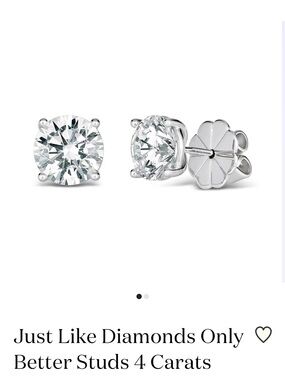Anna Zuckerman Diamonds Only Better 4 Carats crystalline studs.
